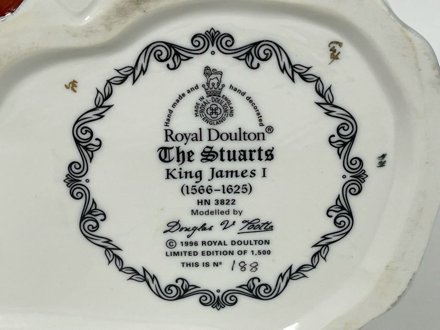 Royal Doulton The Stuarts King James I Limited Edition Figurine 9H HN3822 [Photo 11]