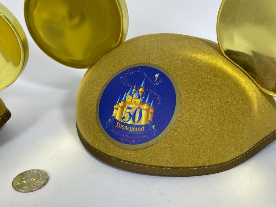 Set Of Three 50th Anniversary Disneyland Mickey Mouse Ears Hats [Photo 5]