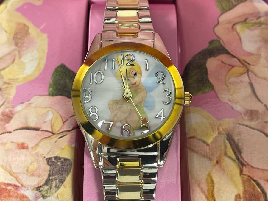 Pair Of New Disney Minnie Mouse And Tinker Bell Watches M. Z. Berger [Photo 3]