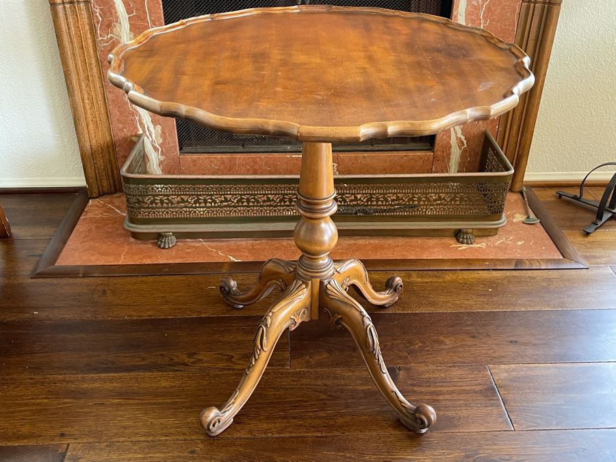 Vintage Pedestal Side Table 2’4”R X 2’4”H [Photo 2]