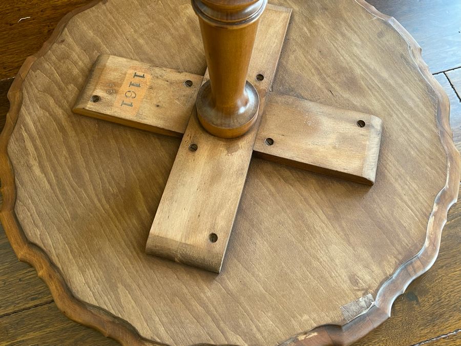 Vintage Pedestal Side Table 2’4”R X 2’4”H [Photo 5]