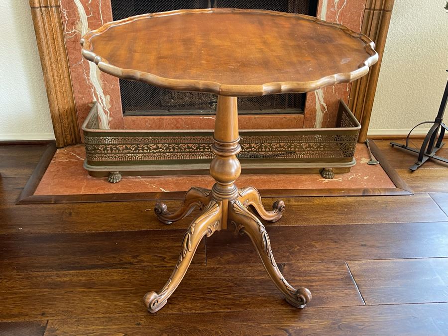 Vintage Pedestal Side Table 2’4”R X 2’4”H [Photo 3]