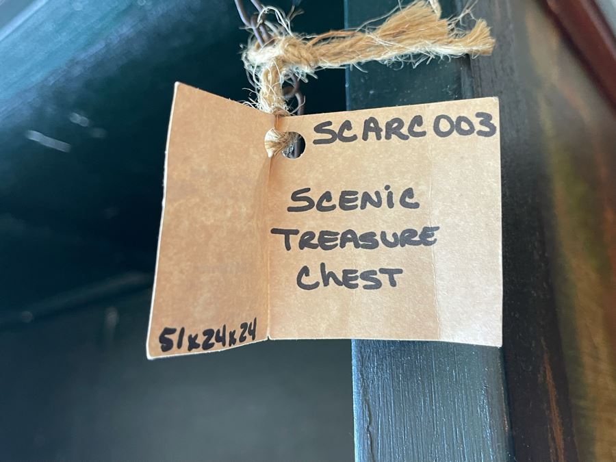 Wooden Scenic Treasure Chest Trunk 51W X 24D X 24H [Photo 10]