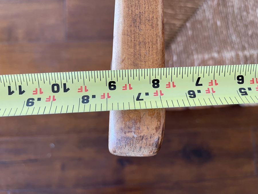 Vintage Ladder Back Rush Seat Armchair 1’9”W X 1’8”D X 3’7”H [Photo 8]