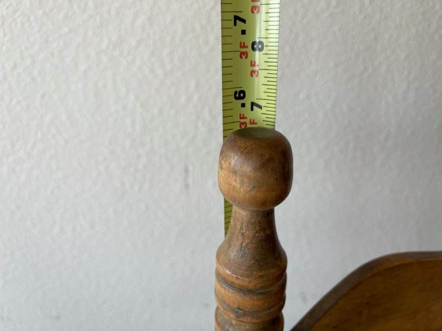 Vintage Ladder Back Rush Seat Armchair 1’9”W X 1’8”D X 3’7”H [Photo 10]