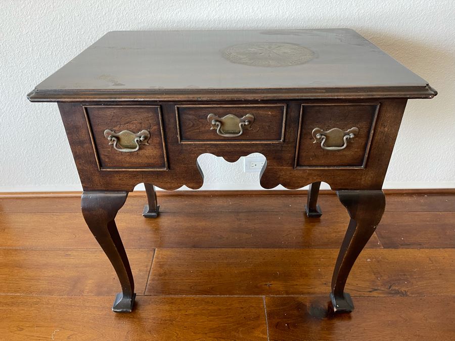 Statton Trutype Americana Side Table With Marble Top 2’5”W X 1’8”D X 2’3”H [Photo 8]