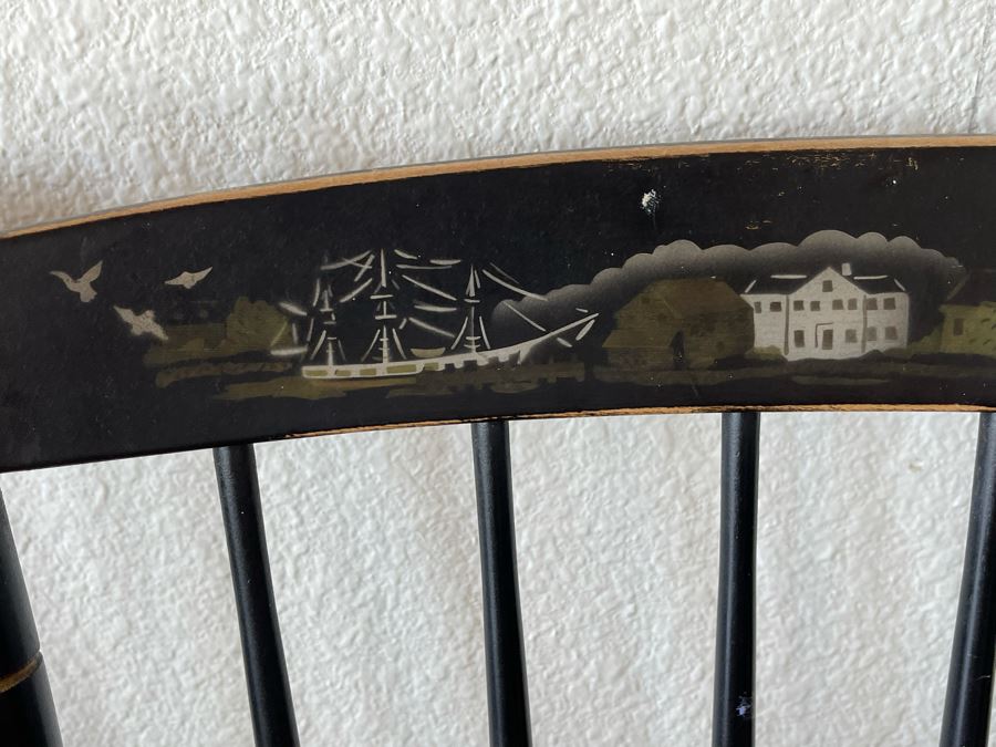 Set Of Four Signed L. Hitchcock Stenciled Chairs [Photo 5]