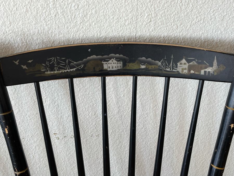 Set Of Four Signed L. Hitchcock Stenciled Chairs [Photo 4]