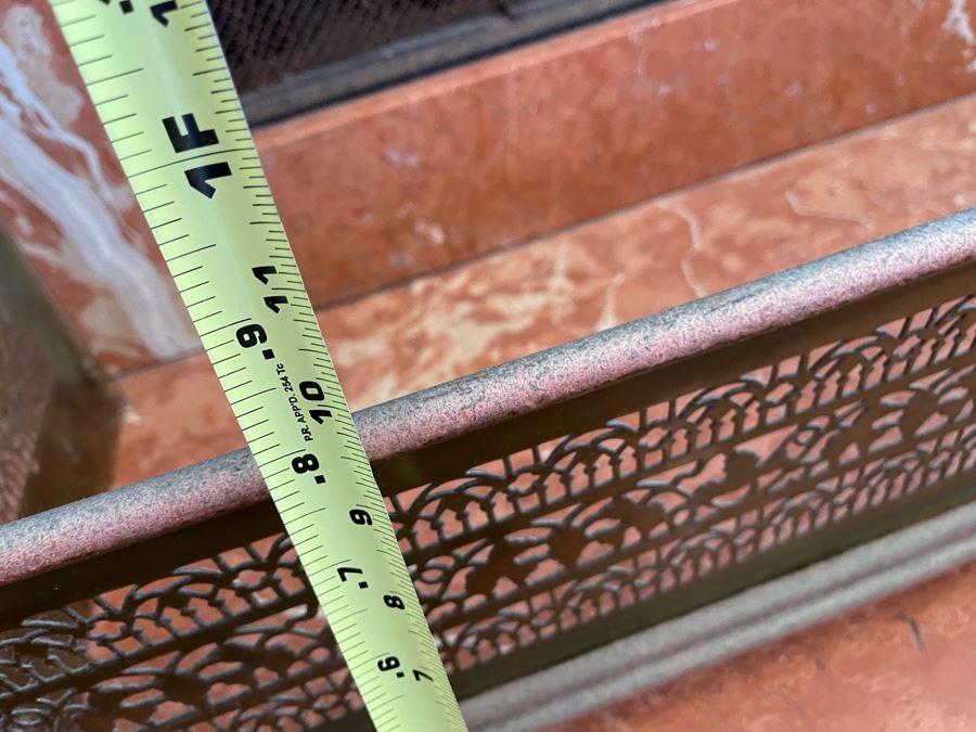 Vintage Brass Fireplace Fender 3’9”W X 1’D X 9”H [Photo 7]