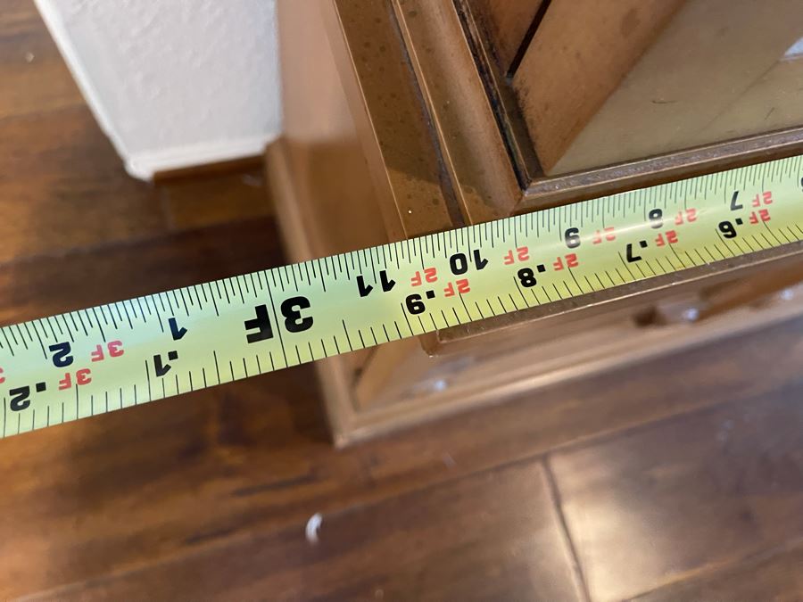 Wooden Bookcase With Glass Front Doors And Lower Cabinet 2’10”W X 1’2”D X 7’H [Photo 10]