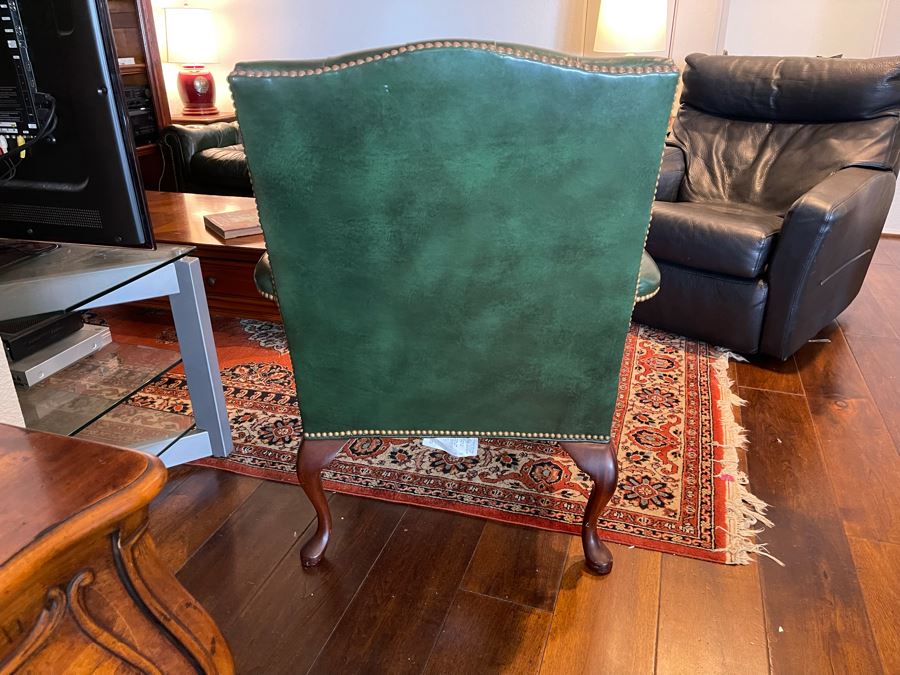 Hancock & Moore Tufted Leather Armchair With Brass Nailhead Trim [Photo 8]