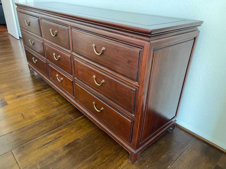 Chinese Rosewood Chest Of Drawers Dresser From Hong Kong 6’W X 1’7”D X 2’8”H [Photo 5]