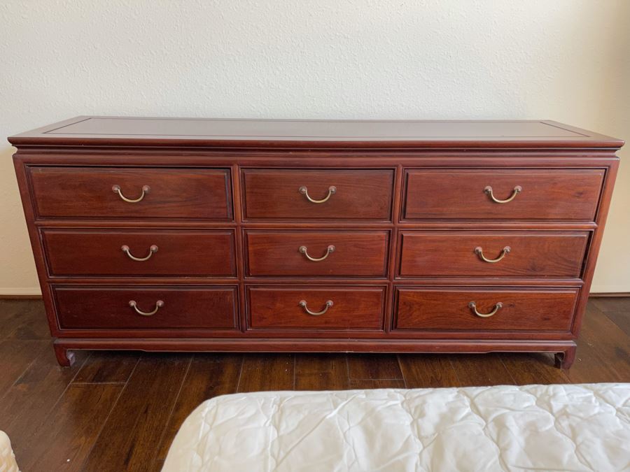 Chinese Rosewood Chest Of Drawers Dresser From Hong Kong 6’W X 1’7”D X 2’8”H [Photo 3]