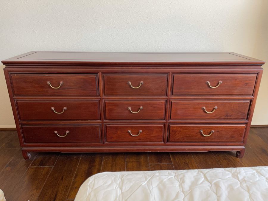 Chinese Rosewood Chest Of Drawers Dresser From Hong Kong 6’W X 1’7”D X 2’8”H [Photo 4]