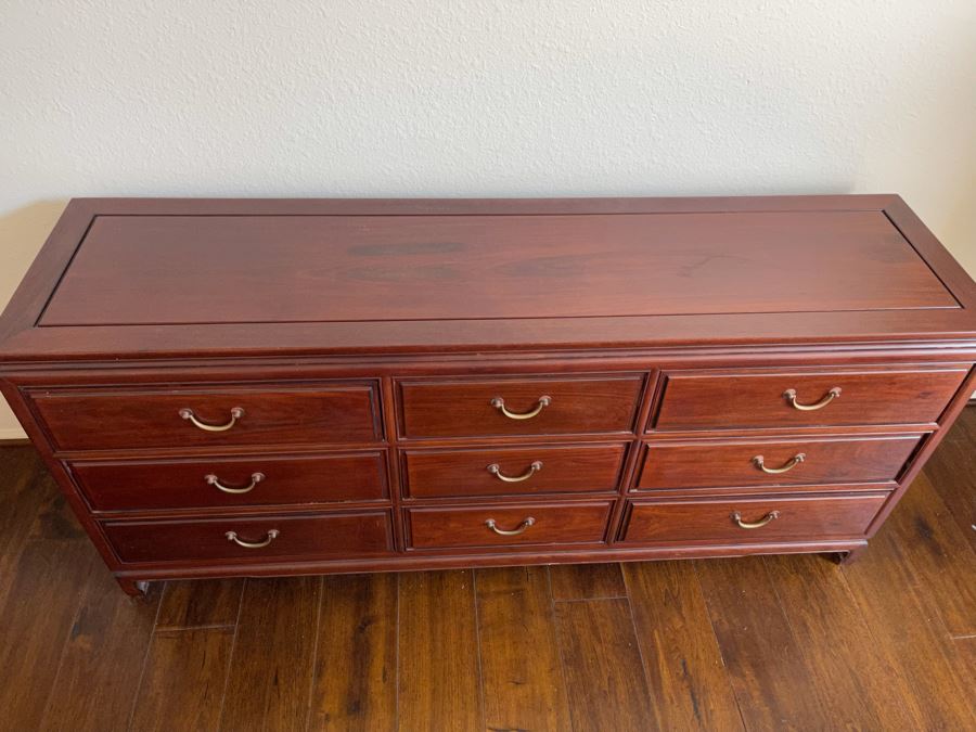 Chinese Rosewood Chest Of Drawers Dresser From Hong Kong 6’W X 1’7”D X 2’8”H [Photo 6]