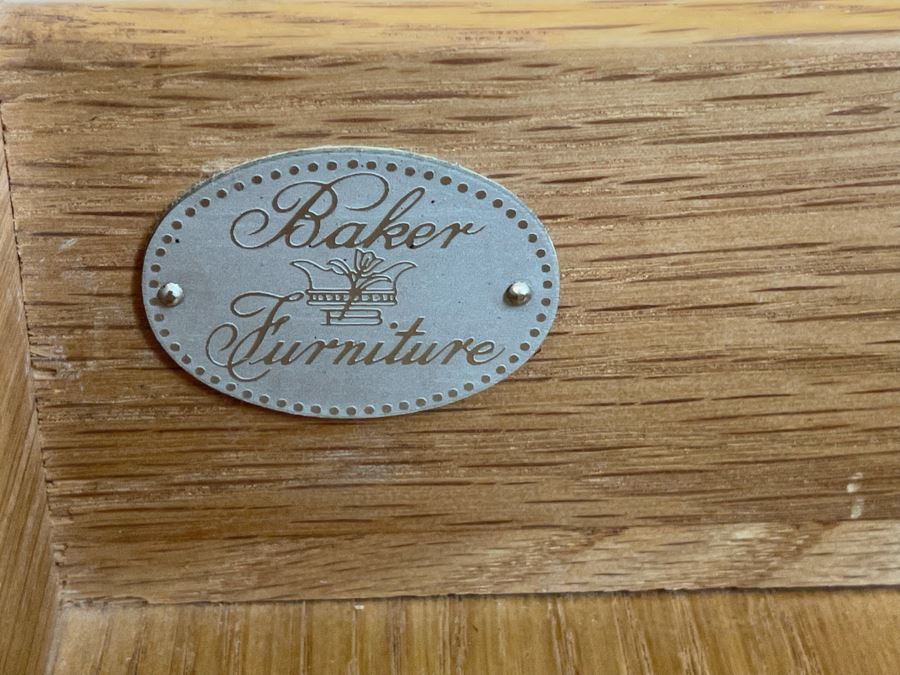 Stunning Pair Of Baker Furniture American Walnut Chest Of Drawers With Top Lock In Top Drawer With Original Product Brochure 3’4”W X 1’7”D X 2’10”H Retails $5,300 [Photo 16]