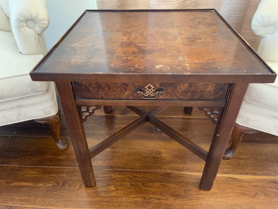 Knob Creek Wooden Side Table With Drawer 2’W X 2’D X 1’11”H [Photo 2]