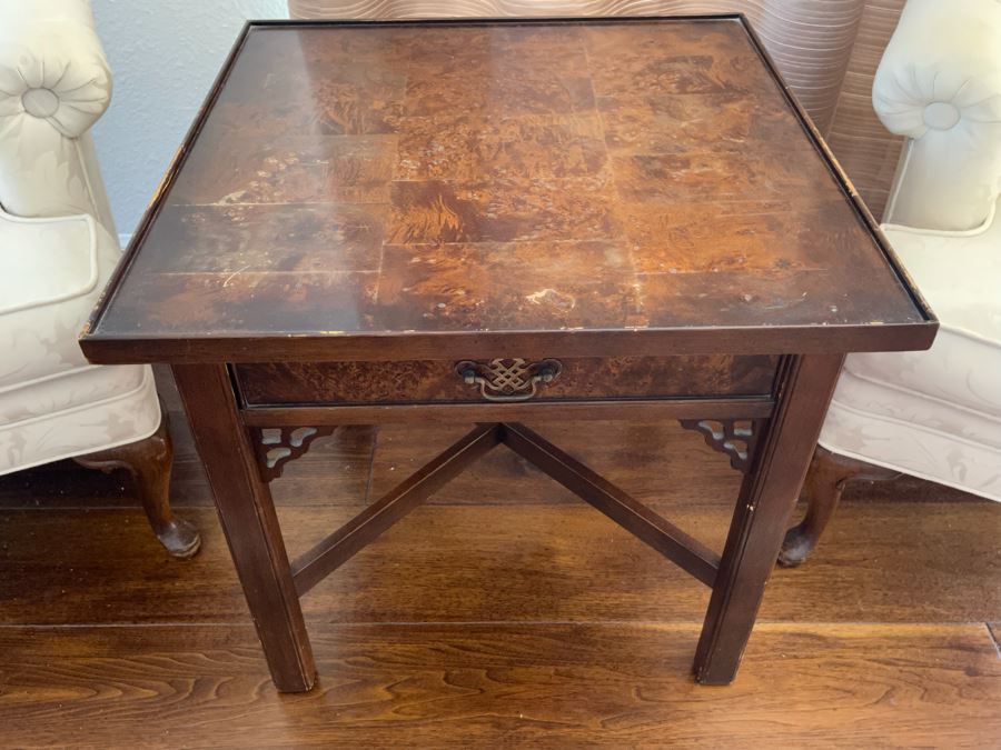 Knob Creek Wooden Side Table With Drawer 2’W X 2’D X 1’11”H [Photo 5]
