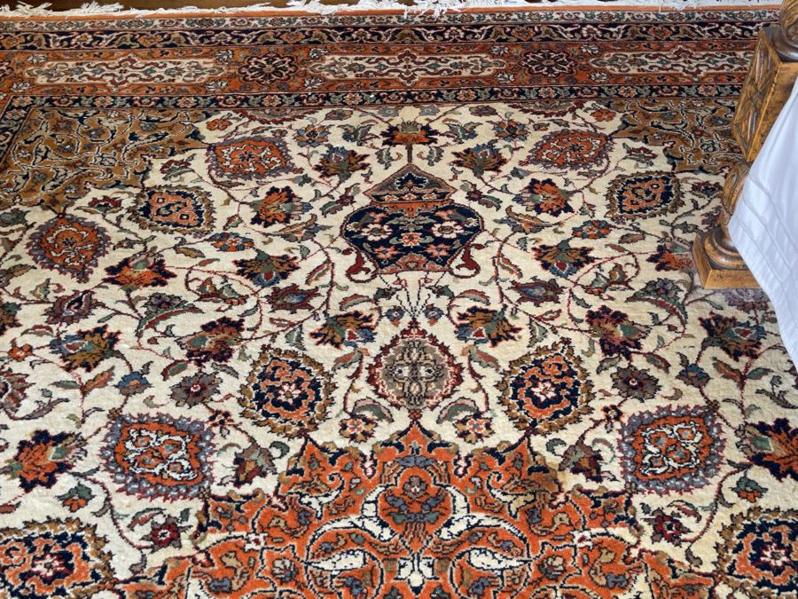 Signed Hand Knotted Wool Persian Area Rug 8’11” X 11’10” [Photo 11]