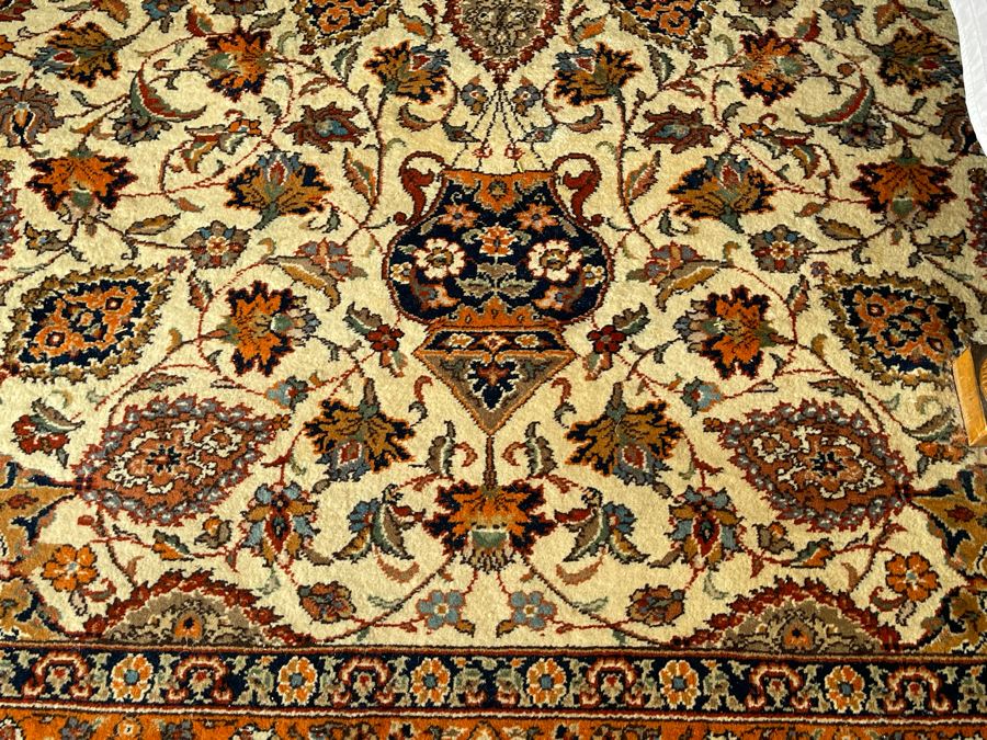Signed Hand Knotted Wool Persian Area Rug 8’11” X 11’10” [Photo 7]