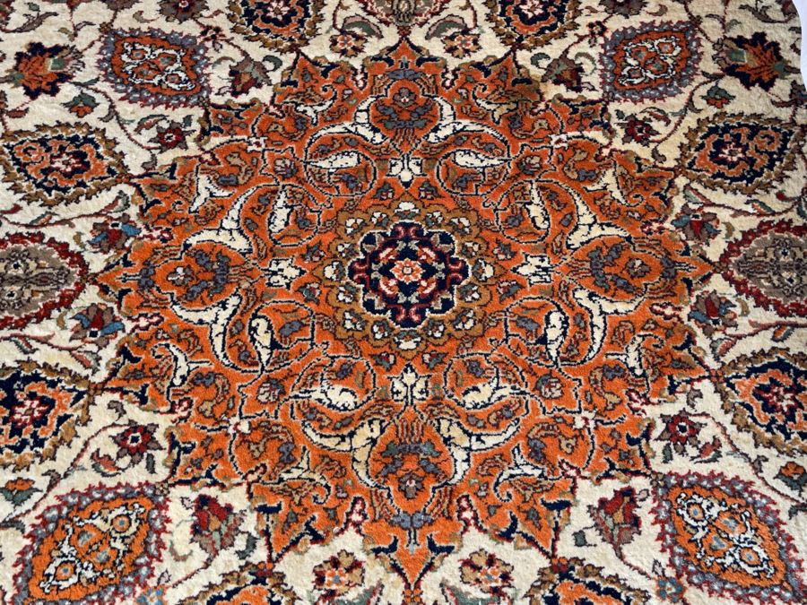 Signed Hand Knotted Wool Persian Area Rug 8’11” X 11’10” [Photo 9]
