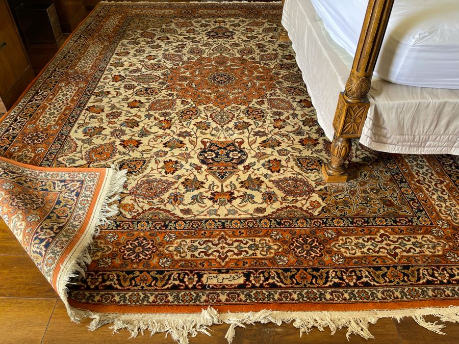 Signed Hand Knotted Wool Persian Area Rug 8’11” X 11’10” [Photo 14]