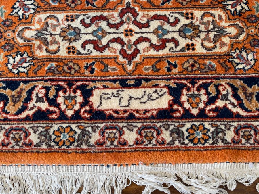 Signed Hand Knotted Wool Persian Area Rug 8’11” X 11’10” [Photo 5]