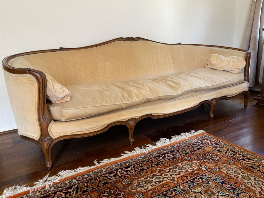 JUST ADDED - Vintage French Provincial Long Sofa By Heritage 7’11”L X 2’9”D X 2’8”H [Photo 5]