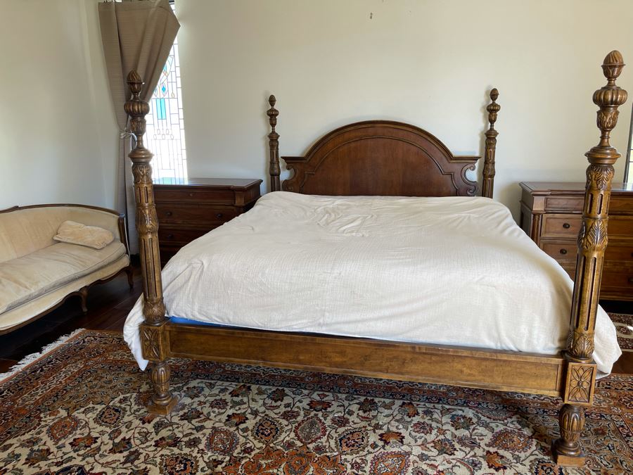 Stunning Baker Furniture American Walnut Low Post CA King Bed With Original Product Brochure 6’5”W X 7’9”D X 5’3”H Retails $4,800 [Photo 27]