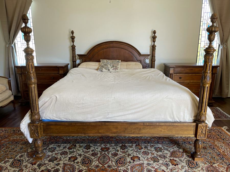 Stunning Baker Furniture American Walnut Low Post CA King Bed With Original Product Brochure 6’5”W X 7’9”D X 5’3”H Retails $4,800 [Photo 7]