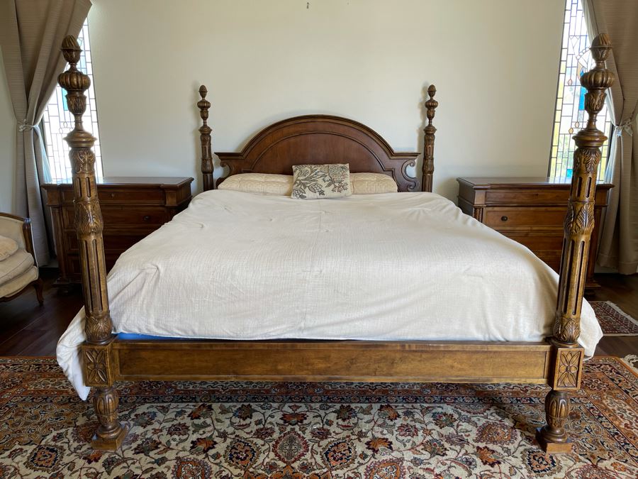 Stunning Baker Furniture American Walnut Low Post CA King Bed With Original Product Brochure 6’5”W X 7’9”D X 5’3”H Retails $4,800 [Photo 8]
