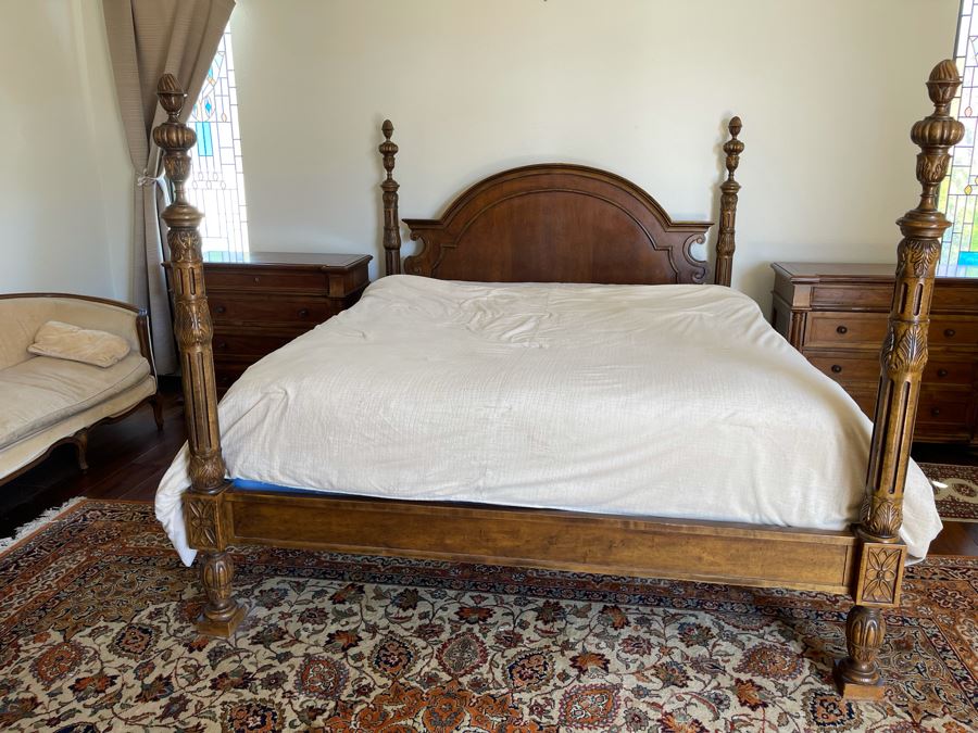 Stunning Baker Furniture American Walnut Low Post CA King Bed With Original Product Brochure 6’5”W X 7’9”D X 5’3”H Retails $4,800 [Photo 26]