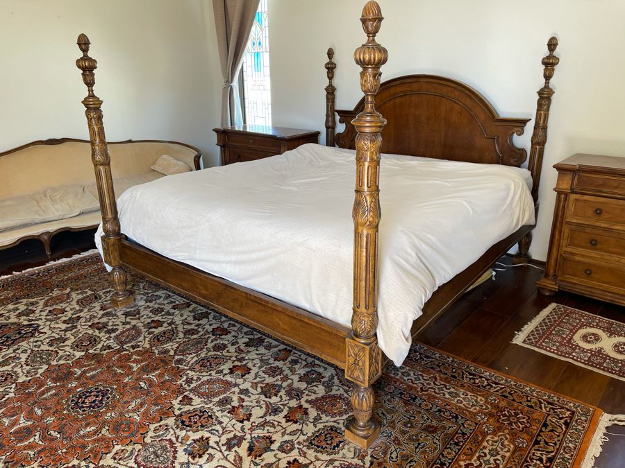 Stunning Baker Furniture American Walnut Low Post CA King Bed With Original Product Brochure 6’5”W X 7’9”D X 5’3”H Retails $4,800