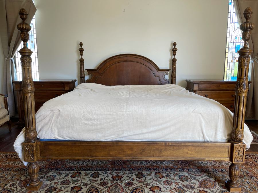 Stunning Baker Furniture American Walnut Low Post CA King Bed With Original Product Brochure 6’5”W X 7’9”D X 5’3”H Retails $4,800 [Photo 5]