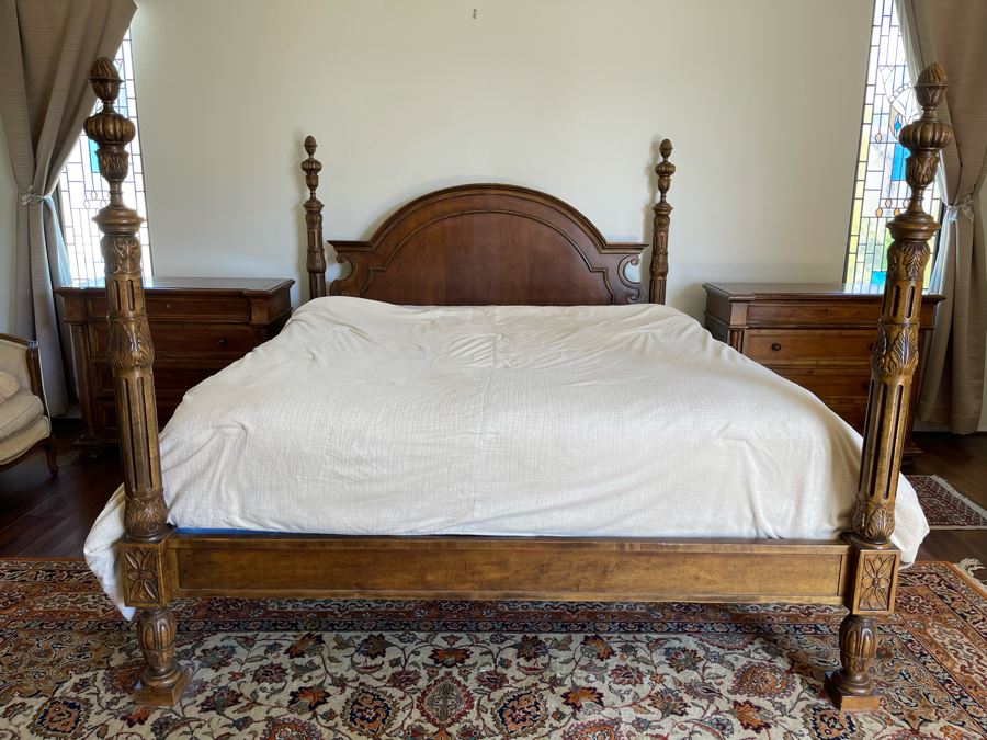 Stunning Baker Furniture American Walnut Low Post CA King Bed With Original Product Brochure 6’5”W X 7’9”D X 5’3”H Retails $4,800 [Photo 3]