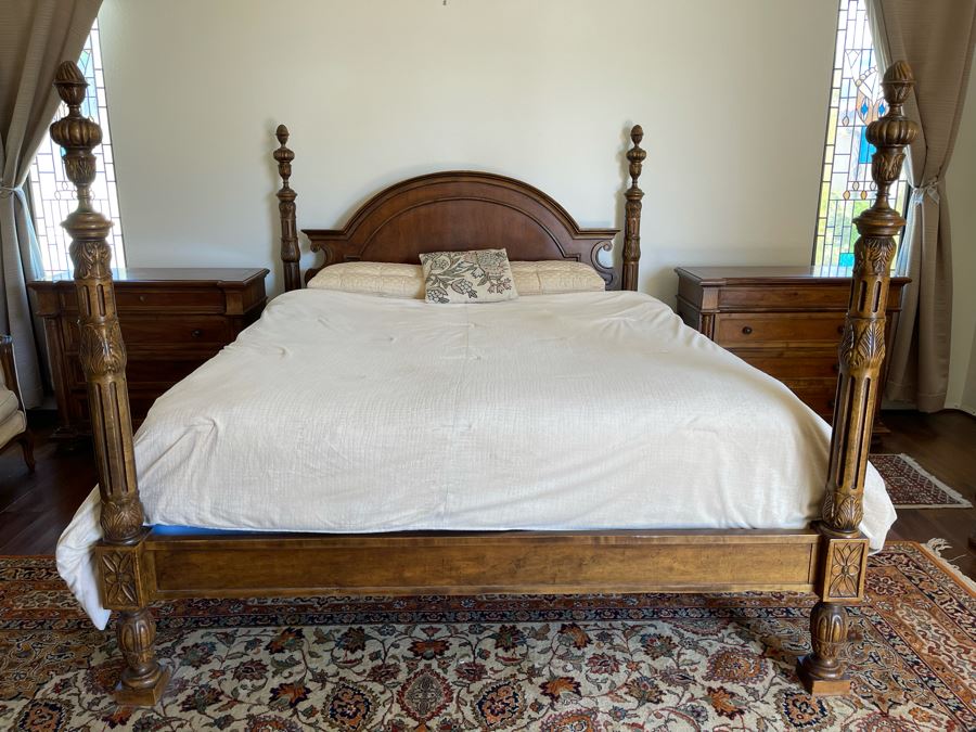 Stunning Baker Furniture American Walnut Low Post CA King Bed With Original Product Brochure 6’5”W X 7’9”D X 5’3”H Retails $4,800 [Photo 10]