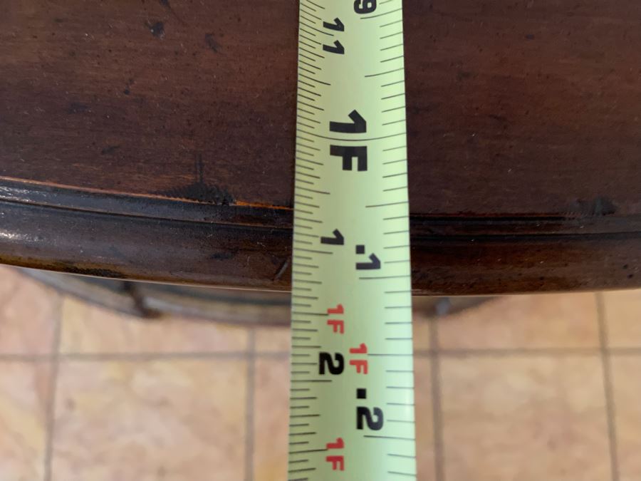 Heritage Grand Tour Demilune Console Cabinet Table 2’10”W X 1’1”D X 2’6”H [Photo 8]