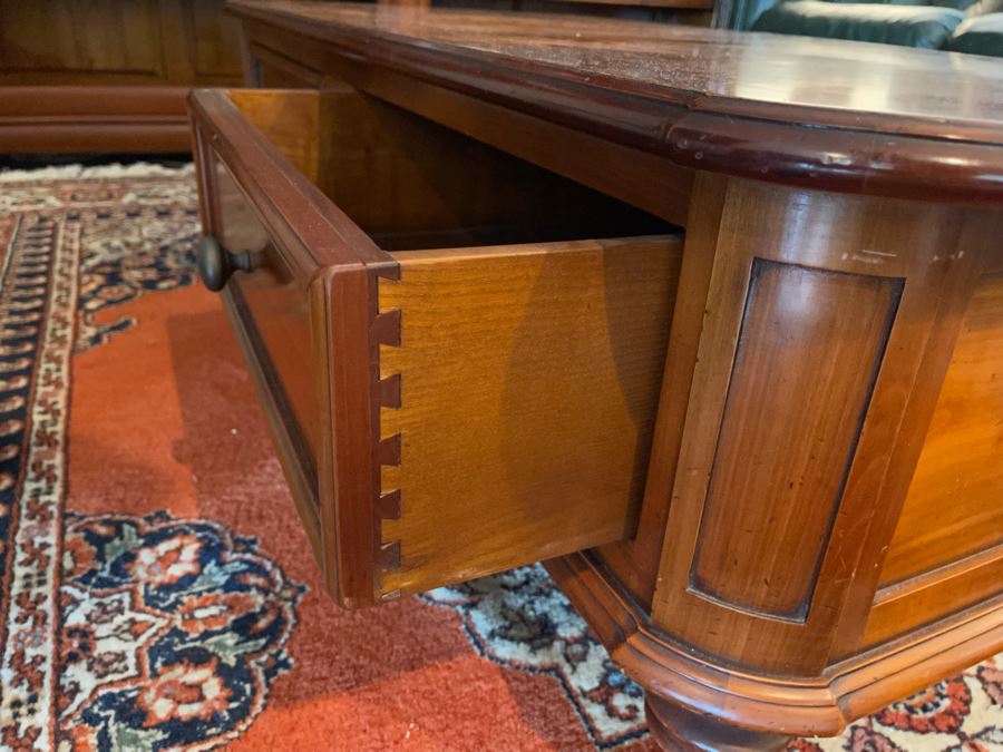 Wooden Coffee Table With Pair Of Drawers 4’3”W X 2’2”W X 1’3”H [Photo 5]