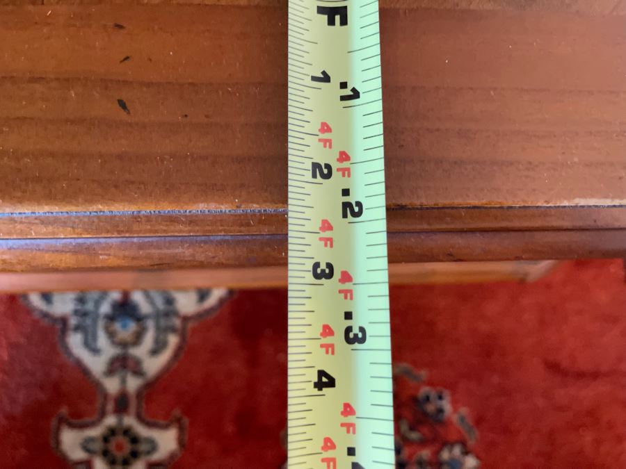 Wooden Coffee Table With Pair Of Drawers 4’3”W X 2’2”W X 1’3”H [Photo 9]