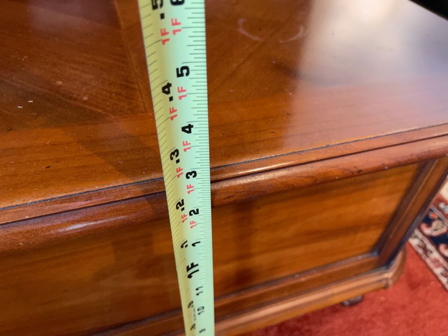 Wooden Coffee Table With Pair Of Drawers 4’3”W X 2’2”W X 1’3”H [Photo 10]