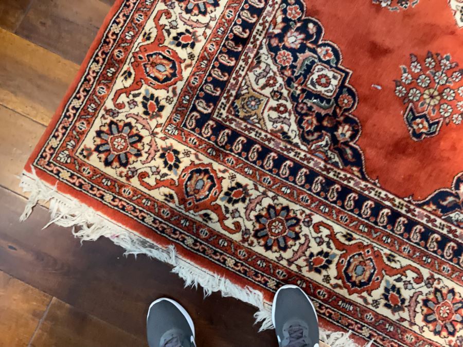 Signed Hand Knotted Wool Persian Area Rug 6’ X 9’5” [Photo 12]