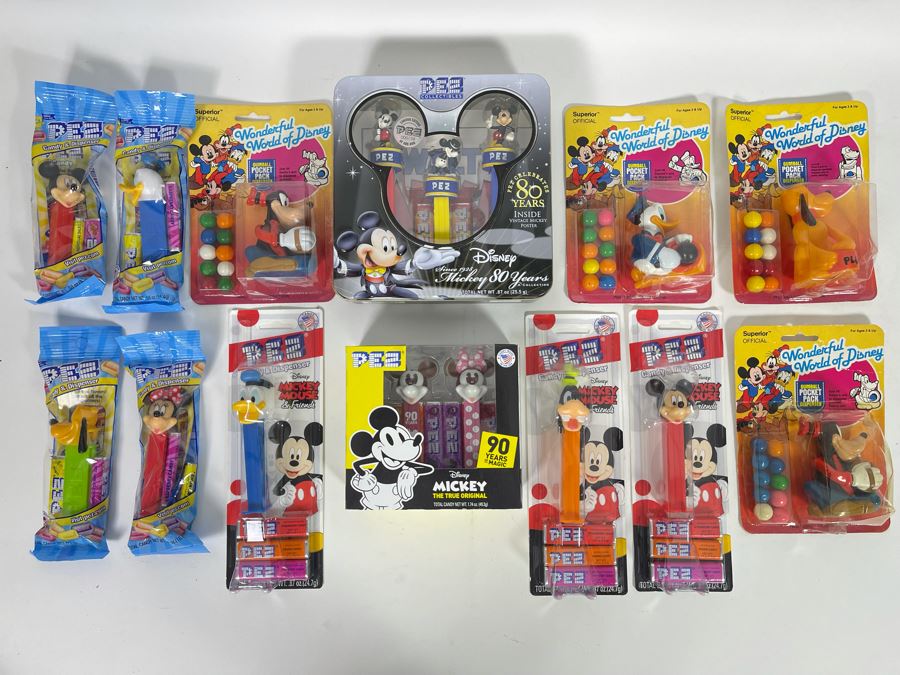 Disney PEZ And Gumball Dispensers With Limited Edition 80 Years Of Mickey Mouse PEZ [Photo 1]