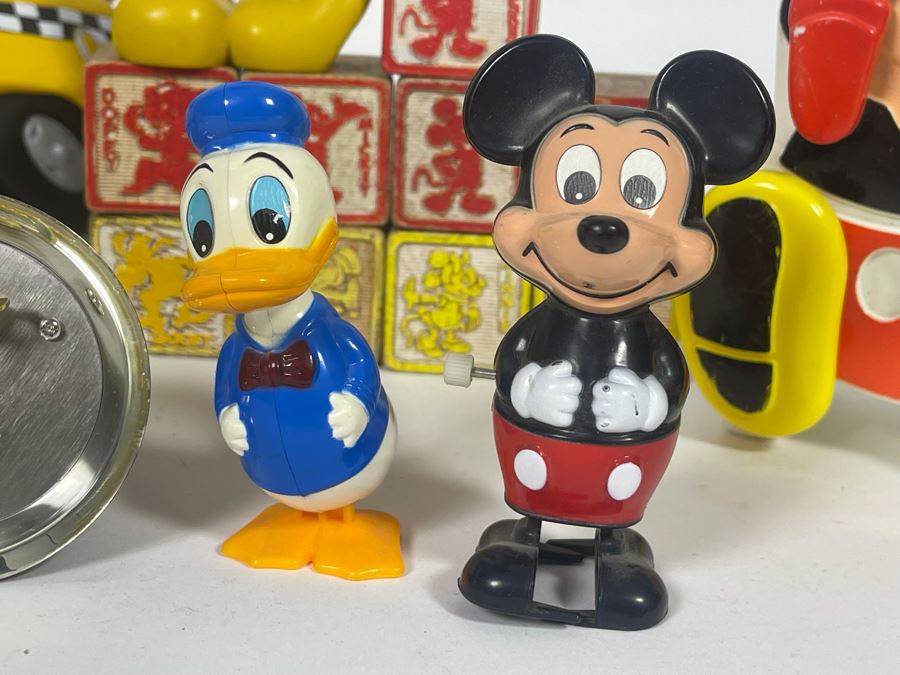JUST ADDED - Disney Mickey Mouse Lot With Schylling Car, Illco Mickey Mouse Pre-School Toy, Wind-Up Toys And More [Photo 10]