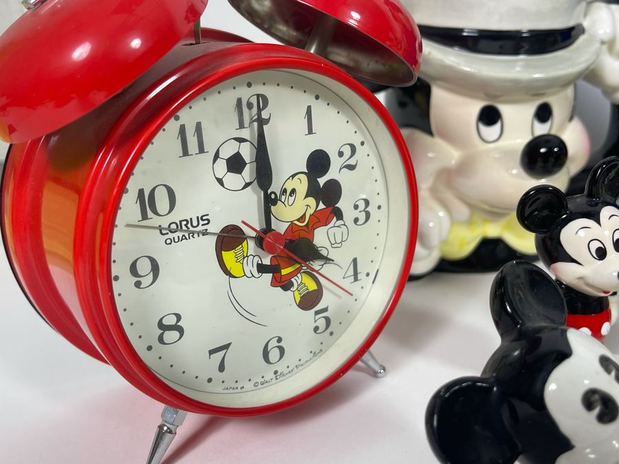 JUST ADDED - Large Collection Of Disney Mickey Mouse Figurines, Disney Tray, Watches, Clock [Photo 13]