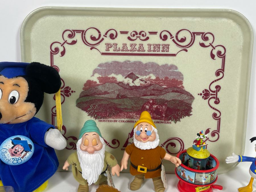 JUST ADDED - Large Collection Of Disney Mickey Mouse Figurines, Disney Tray, Watches, Clock [Photo 25]