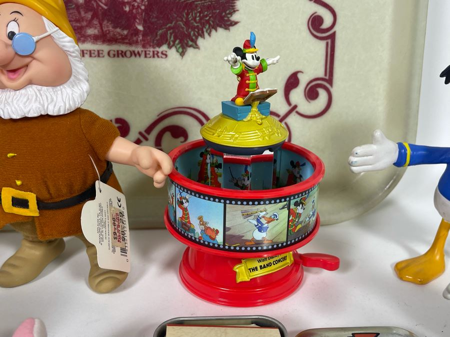 JUST ADDED - Large Collection Of Disney Mickey Mouse Figurines, Disney Tray, Watches, Clock [Photo 22]