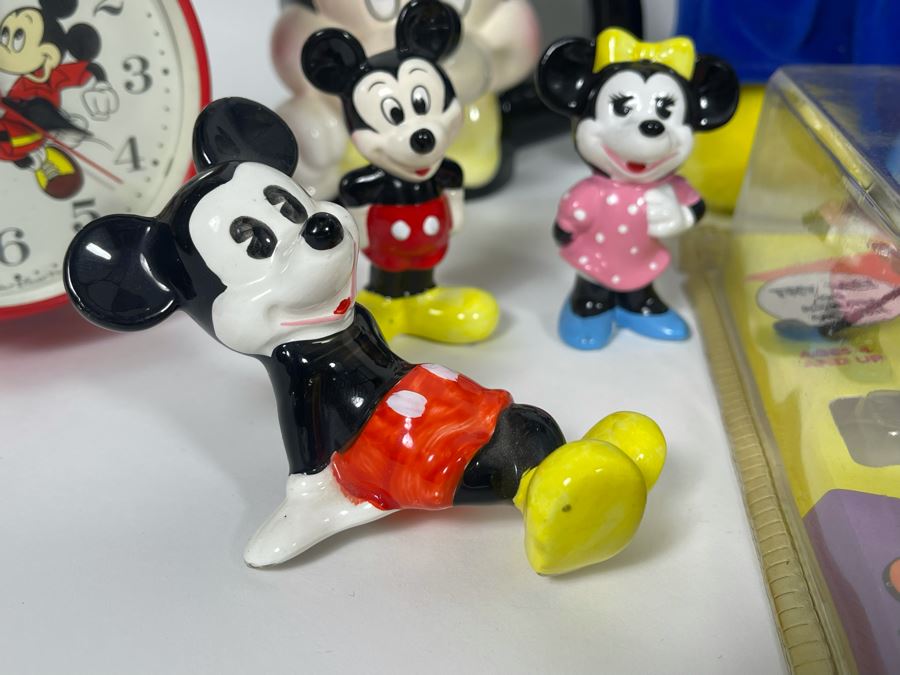 JUST ADDED - Large Collection Of Disney Mickey Mouse Figurines, Disney Tray, Watches, Clock [Photo 10]