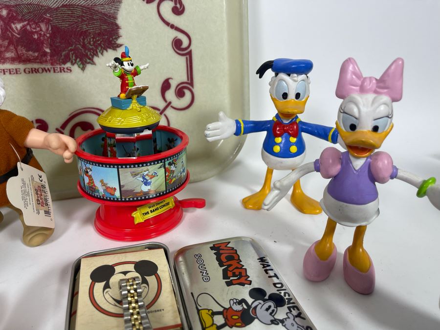 JUST ADDED - Large Collection Of Disney Mickey Mouse Figurines, Disney Tray, Watches, Clock [Photo 21]