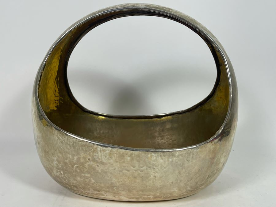 JUST ADDED - Handcrafted Godinger Silversmiths Basket 12.5W X 12.5H [Photo 2]