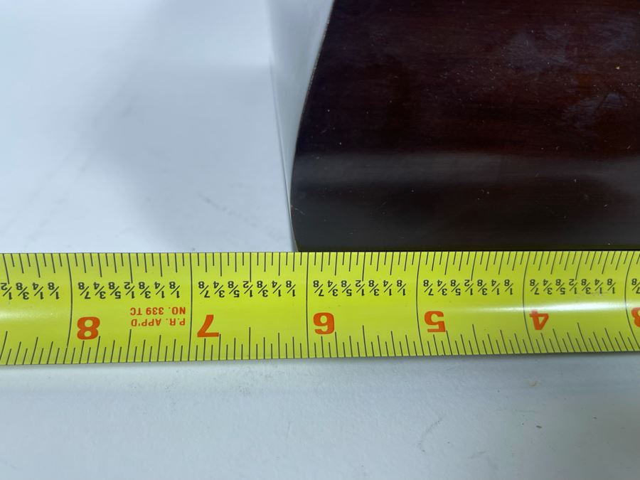 JUST ADDED - Vintage Wooden Lockable Jewelry Box With Key 10W X 6D X 6H [Photo 8]